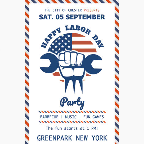 Labor Day Event Invite 2